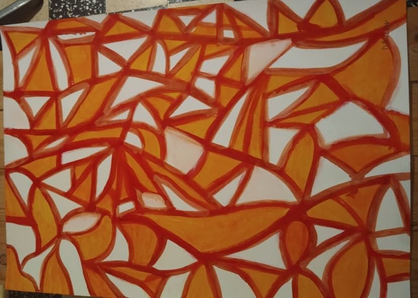 Mosaïque rouge-orange