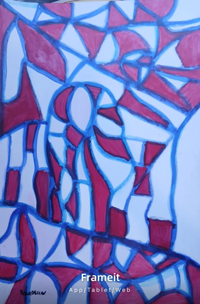 Mosaïque rouge-bleu