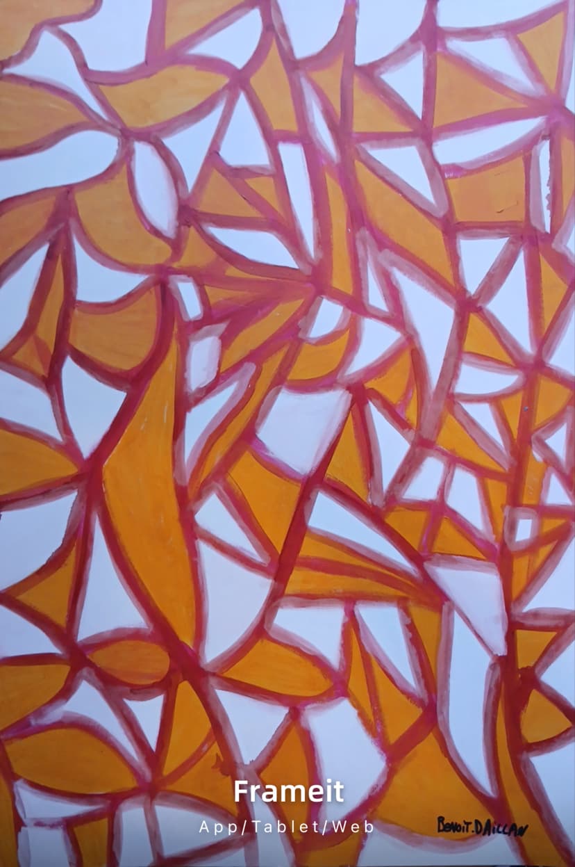 Mosaïque rouge-orange