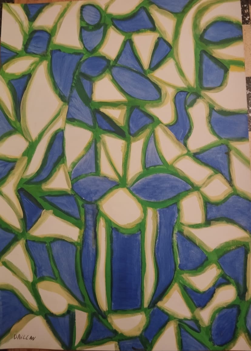 Mosaïque vert-bleu